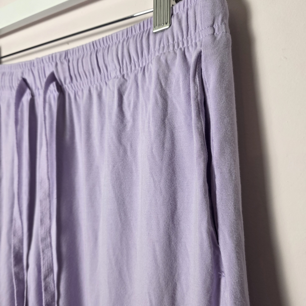 Comfrt Lavender Cloud Lounge Shorts Size Large Soft Drawstring Casual Cozy - Picture 4 of 6